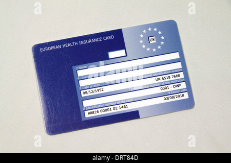 Carte européenne d'assurance maladie. Banque D'Images