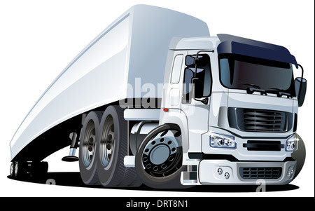 Cartoon semi truck Banque D'Images