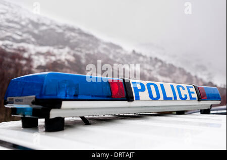 Glen Nevis Ecosse UK. 1er février, 2014. Une vaste opération de recherche et sauvetage a été en cours depuis deux jours pour un marcheur manquant dans l'anneau de Steall sont de Glen Nevis.Un itinéraire de montagne classique combinant la traverse de quatre munroes,mais chute de neige extrême a fait de la région.L'homme perfide beleived d'être de l'Edinburgh domaine n'a pas encore été trouvé, l'opération est maintenant en cours d'exécution par la police locale. Credit : Kenny Ferguson/Alamy Live News Banque D'Images