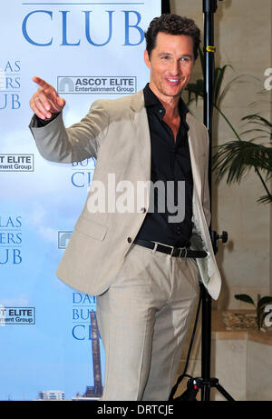 Matthew McConaughey bei FotoCall zu Dallas Buyers Club im Hotel Adlon à Berlin am 31.01.2014 - Foto : SuccoMedia / Ralf Succo Banque D'Images