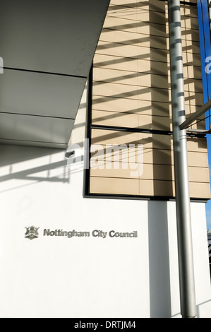 Nottingham City Council Building,Rue Station,UK. Banque D'Images