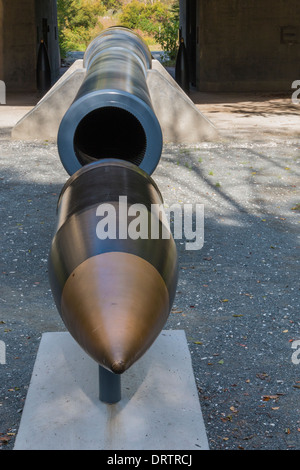 Canon de 16 pouces à Winslow batterie, une fois qu'une pièce de Fort Custis, mais aujourd'hui conservées dans la côte orientale de Virginie NWR. Banque D'Images