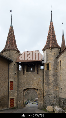 La place d'armes de Colombier, Neuchâtel, Suisse -1 Banque D'Images