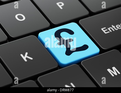 Devises : Pound sur clavier de l'ordinateur de l'arrière-plan Banque D'Images