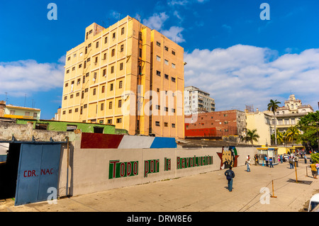 'Todo por la revolucion', sur le mur, La Havane, Cuba, Caraïbes Banque D'Images