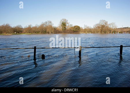 L'eau de l'inondation Yalding UK Europe Angleterre Kent Banque D'Images