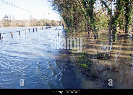 L'eau de l'inondation Yalding UK Europe Angleterre Kent Banque D'Images