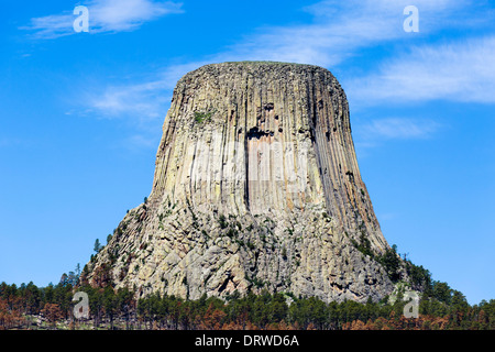 Devils Tower National Monument, Crook Comté, Black Hills, Wyoming, USA Banque D'Images