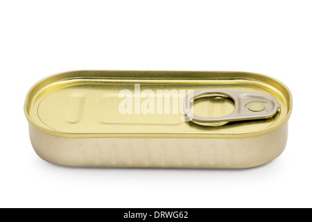 Les sardines peuvent isolé sur fond blanc Banque D'Images