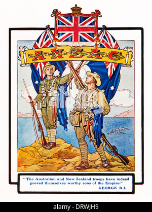 MIGW1039, Anzac à Gallipoli, hommage à l'Australian and New Zealand troupes, digne fils de l'Empire, à l'Anzac livre produit par les troupes elles-mêmes Banque D'Images