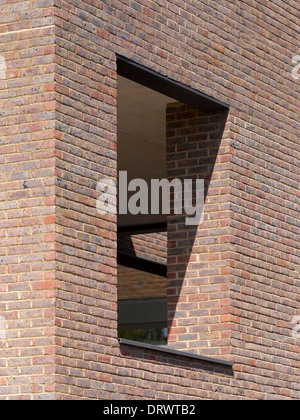L'Apôtre saint Thomas College, Londres, Royaume-Uni. Architecte : Alliés et Morrison, 2013. Détail structurel. Banque D'Images