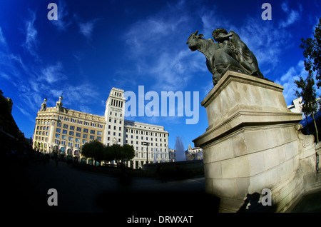 Plazza Catalunya, Barcelone Banque D'Images