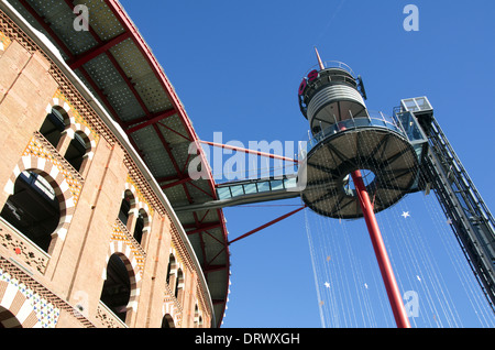 Arena s'appuyant sur la place d'Espanya à Barcelone Banque D'Images