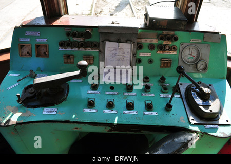 Cuba : partie de la Hershey Electric Railway entre La Havane et Matanzas. Les contrôles de train Banque D'Images