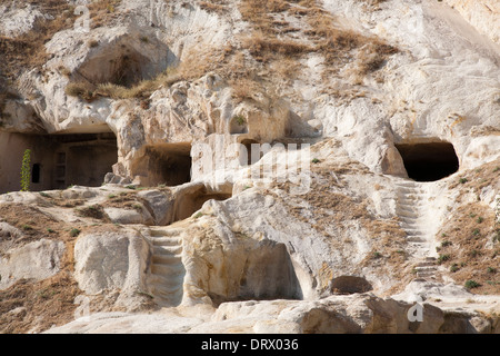 Caves à Urgup, village Cappadoce, Anatolie, Turquie, Asie Banque D'Images