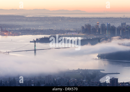 Matin brumeux à Vancouver Banque D'Images