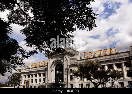 Photographie de la Gare centrale du Pacifique à Vancouver, en Colombie-Britannique. Banque D'Images