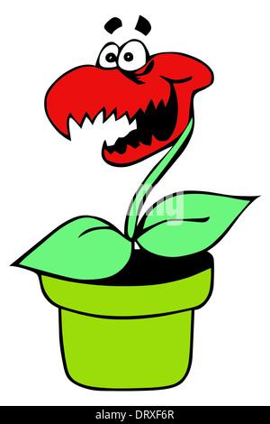 Illustration d'un serpent dans un pot sur un fond blanc. Banque D'Images
