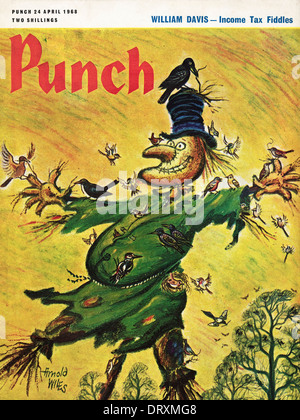 Couverture de magazine Punch en date du 24 avril 1968, illustration par Arnold Wiles Banque D'Images