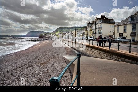 Au bord de l'angleterre sidmouth Banque D'Images