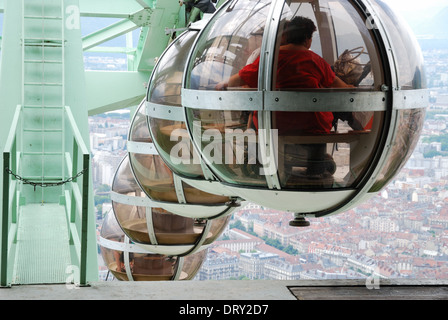 Les téléphériques de Grenoble Banque D'Images