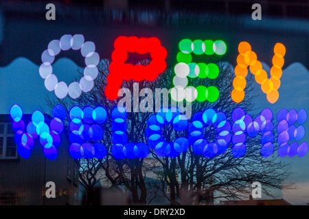 Ouvrir ouvrir un magasin avant, Reykjavik, Islande Banque D'Images