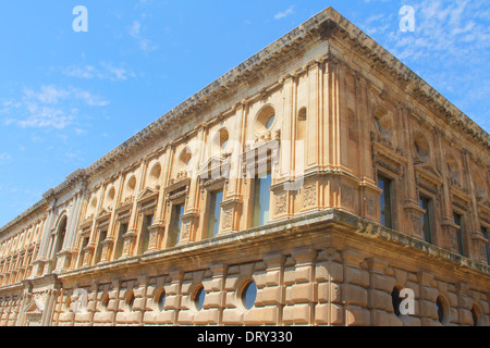 Vue sur le palais de Carlos V en Grenade Banque D'Images