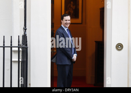 Le Chancelier de l'Échiquier, George Osborne Banque D'Images