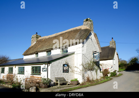 Th e Smugglers Inn près de Cubert à Cornwall, UK Banque D'Images