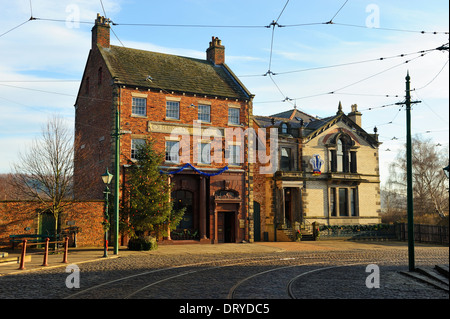 La Banque mondiale et Masonic Hall - Beamish Open Air Museum, County Durham, Angleterre Banque D'Images