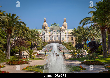 Casino de Monte Carlo, Monaco et le jardin Banque D'Images