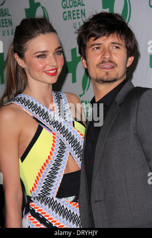 Miranda Kerr, Orlando Bloom au Global Green USA's 10th Annual Pre-Oscar Party, Avalon, Hollywood, CA 02-20-13 Banque D'Images