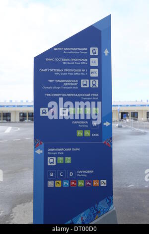 Vue générale, le 1 février 2014 : une vue générale de la signer avant de Sotchi Jeux Olympiques d'hiver de 2014 à Sotchi, Russie Parkin olympique. © YUTAKA/AFLO SPORT/Alamy Live News Banque D'Images