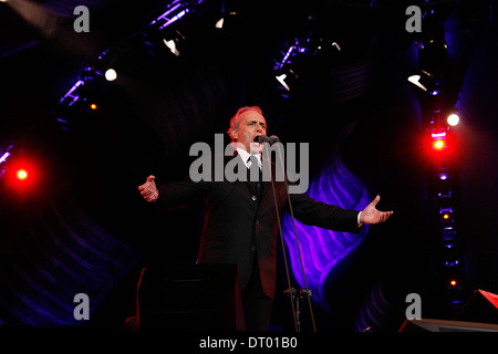 Le ténor José Carreras à la BBC Proms dans le parc Hyde Park Londres Banque D'Images