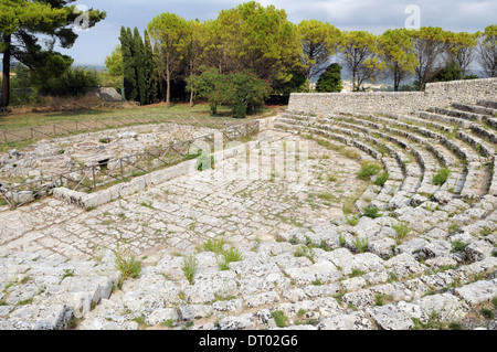 Théâtre grec antique d'akrai, dans la région de palazzolo acreide, Sicile Banque D'Images