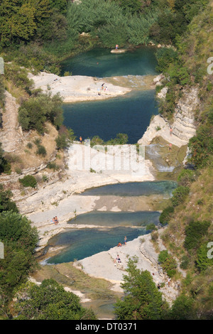 La réserve naturelle de cavagrande del cassibile, Sicile, Italie Banque D'Images