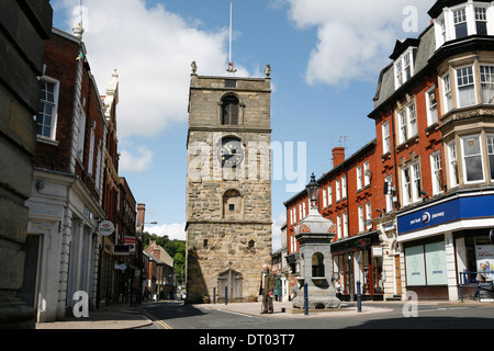 17ème siècle, clocher autoportant Morpeth, Northumberland, Angleterre. Banque D'Images