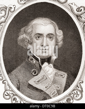 Amiral de la flotte Richard Howe, 1er comte Howe, 1726 - 1799. Officier de la marine britannique pendant la guerre d'Indépendance américaine. Banque D'Images