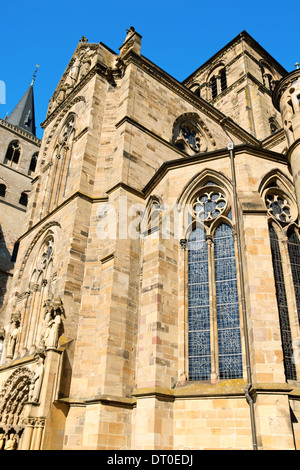 Détail de la cathédrale de Trèves ou Dom Saint Pierre, la plus ancienne église de l'Allemagne. Banque D'Images