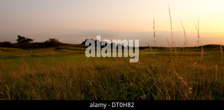 Golf Royal Birkdale au coucher du soleil Banque D'Images