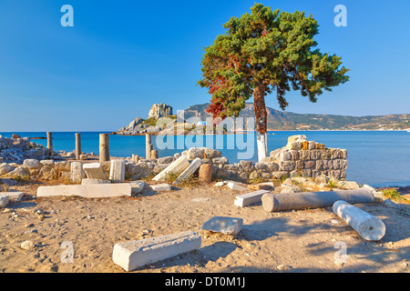 Ruines antiques sur Kos Banque D'Images