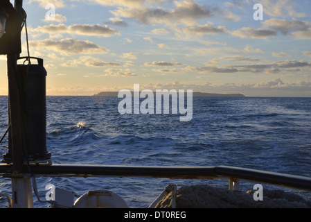 Laissant sur le Lundy Mme Oldenburg, Devon Banque D'Images