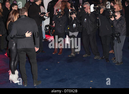 London, UK, 5 février 2014 Katie Price et Kieran Hayler arriver lors de la première mondiale de Robocop à BFI IMAX Cinema à Londres : Crédit MRP/Alamy Live News Banque D'Images