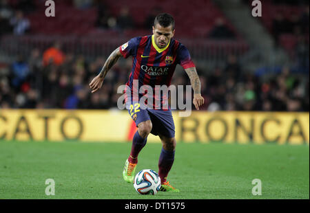 Barcelone, Espagne. 05 févr., 2014. Alves au cours de la Copa del Rey match entre Barcelone et Real Sociedad du Camp Nou. Credit : Action Plus Sport/Alamy Live News Banque D'Images