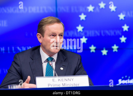 Belgique, Bruxelles le 2013/03/14 : Sommet Social tripartite avec le premier ministre irlandais Enda Kenny, le Fine Gael politicien Banque D'Images