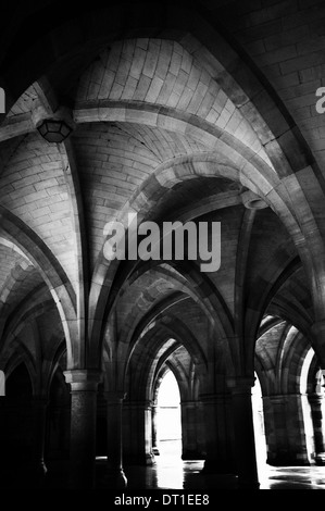 Toit en arc de cloître de Glagow, Université. Glasgow, Ecosse Banque D'Images