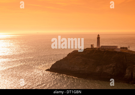 Phare de South Stack, Holy Island, Anglesey, Gwynedd, Pays de Galles, Royaume-Uni, Europe Banque D'Images