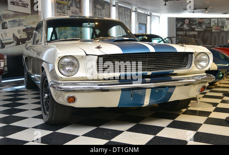 1966 Ford Mustang Shelby GT350H Hertz Rent a racer, un de 1000 construit, cette voiture maintenant en Carol Shelby's collection personnelle. Banque D'Images