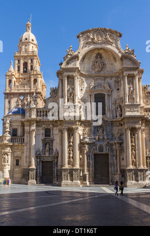 Cathédrale de la Plaza Cardinal Belluga, Murcia, Espagne, Europe Banque D'Images