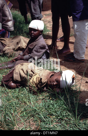 Les réfugiés rwandais au Burundi Avril 1994 Banque D'Images